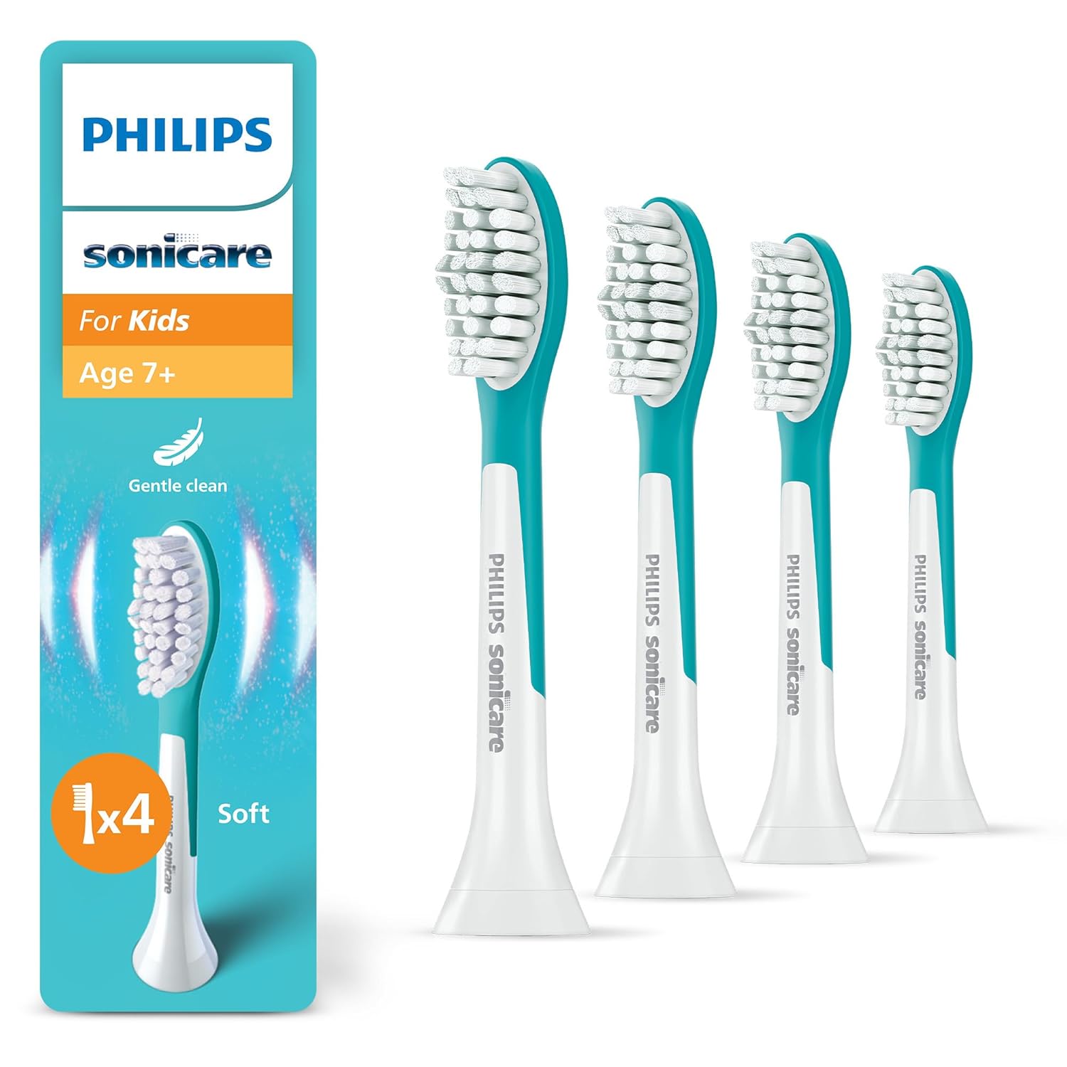 Philips Sonicare For Kids Ersatzbürstenköpfe für Kinder ab 7 Jahren (4 Stk.)
