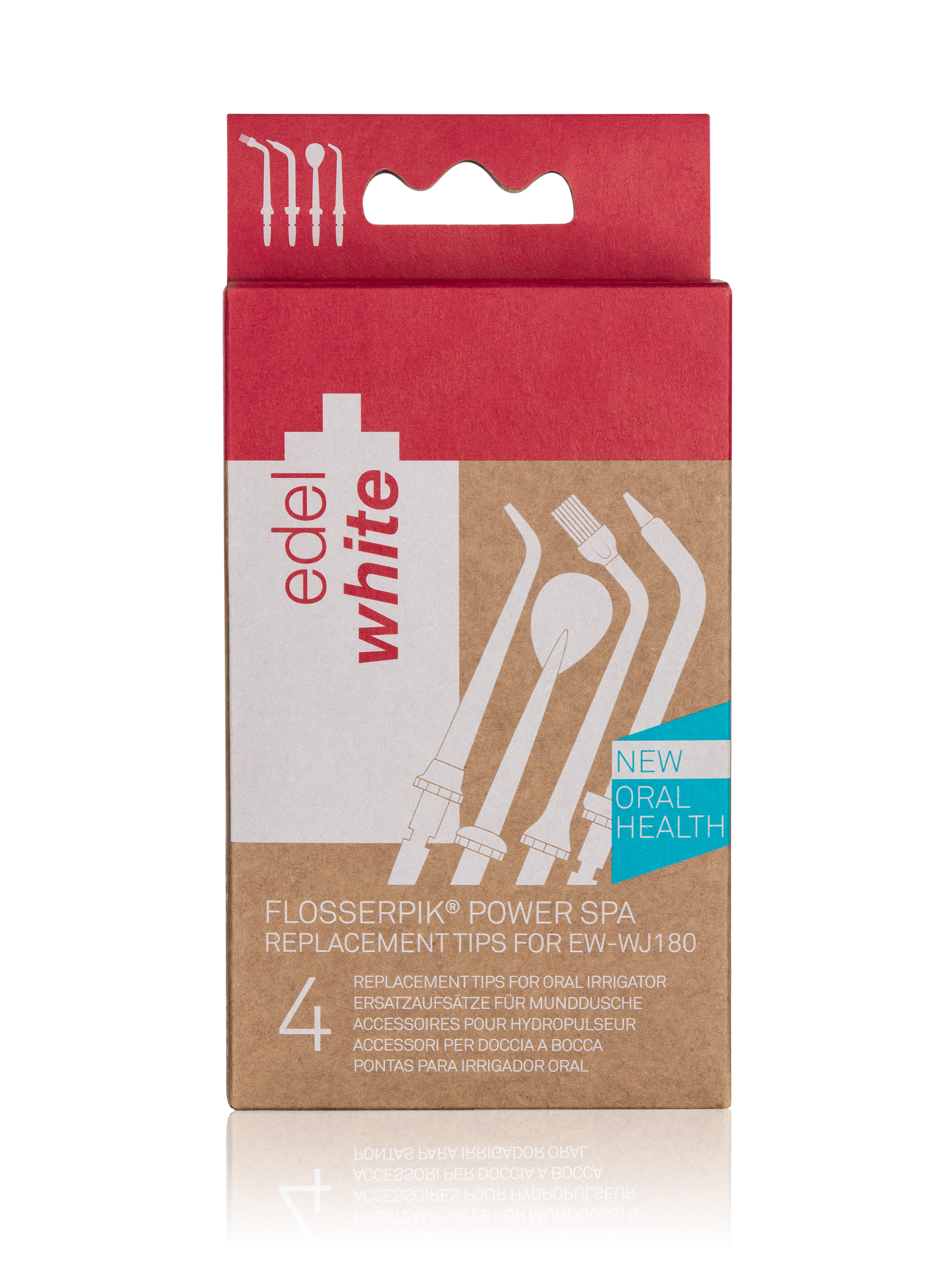 edel+white Flosserpik Power Spa Replacement Set, 4 Stk (100172)