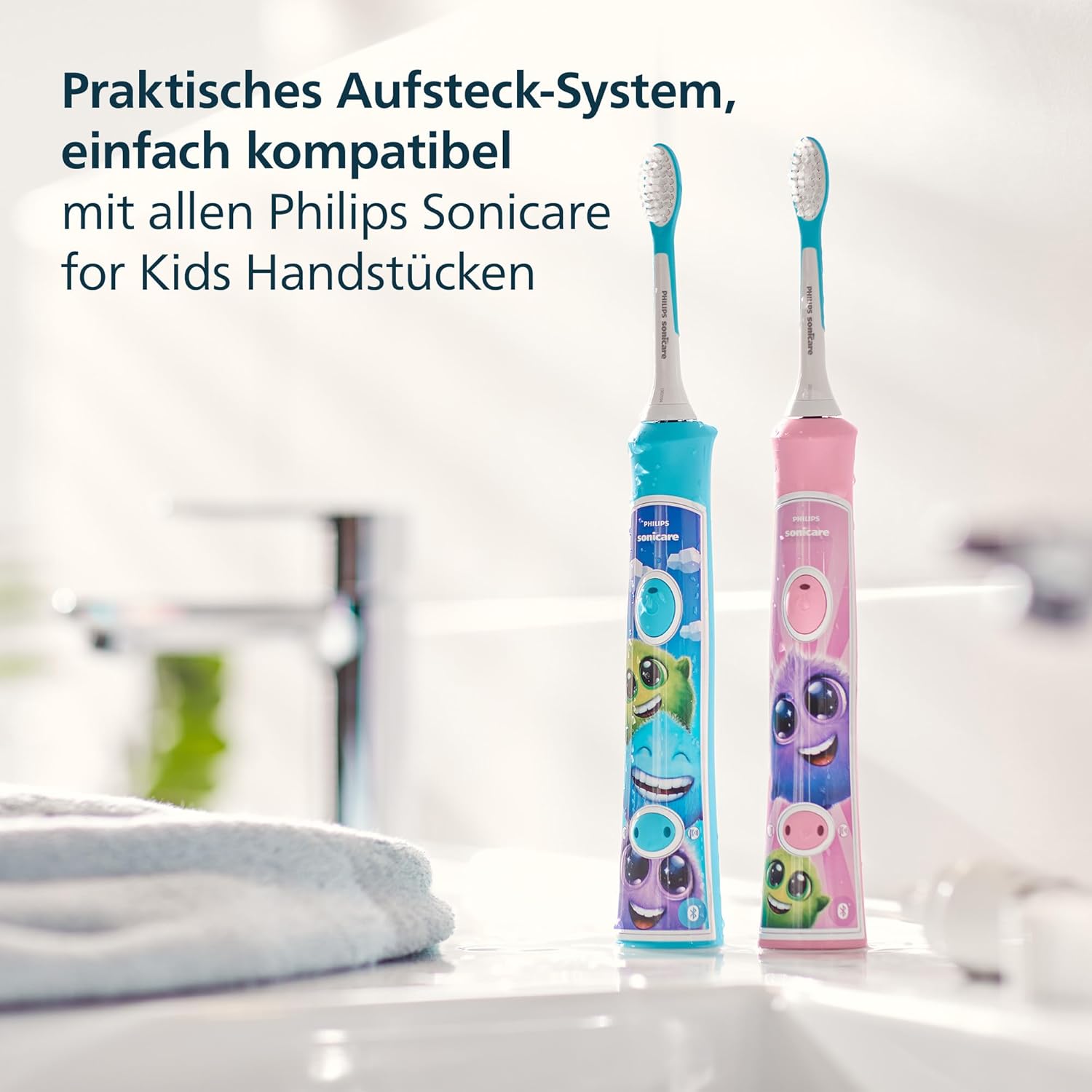 Philips Sonicare For Kids Testine di ricambio per bambini dai 7 anni (4 pezzi)