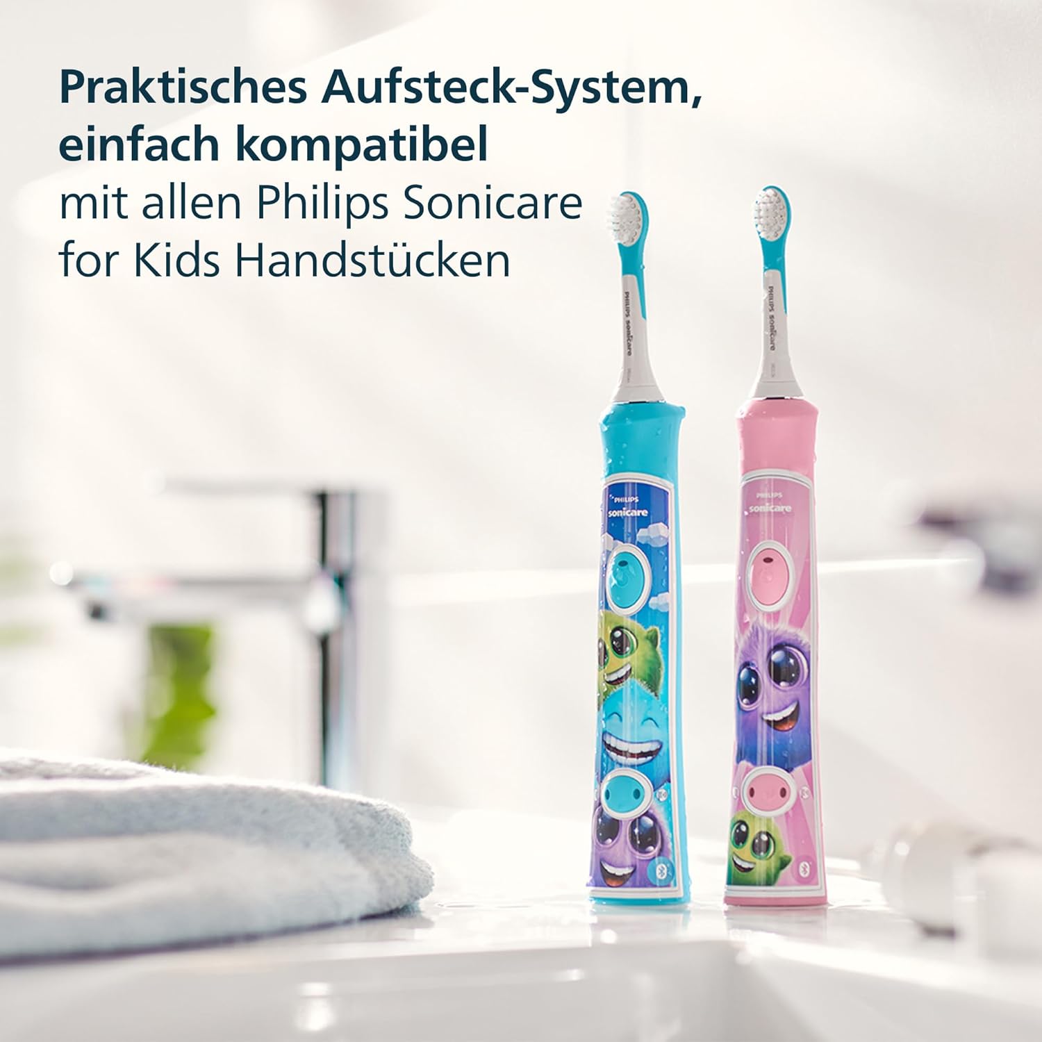 Philips Sonicare For Kids Ersatzbürstenköpfe für Kinder ab 3 Jahren (4 Stk.)