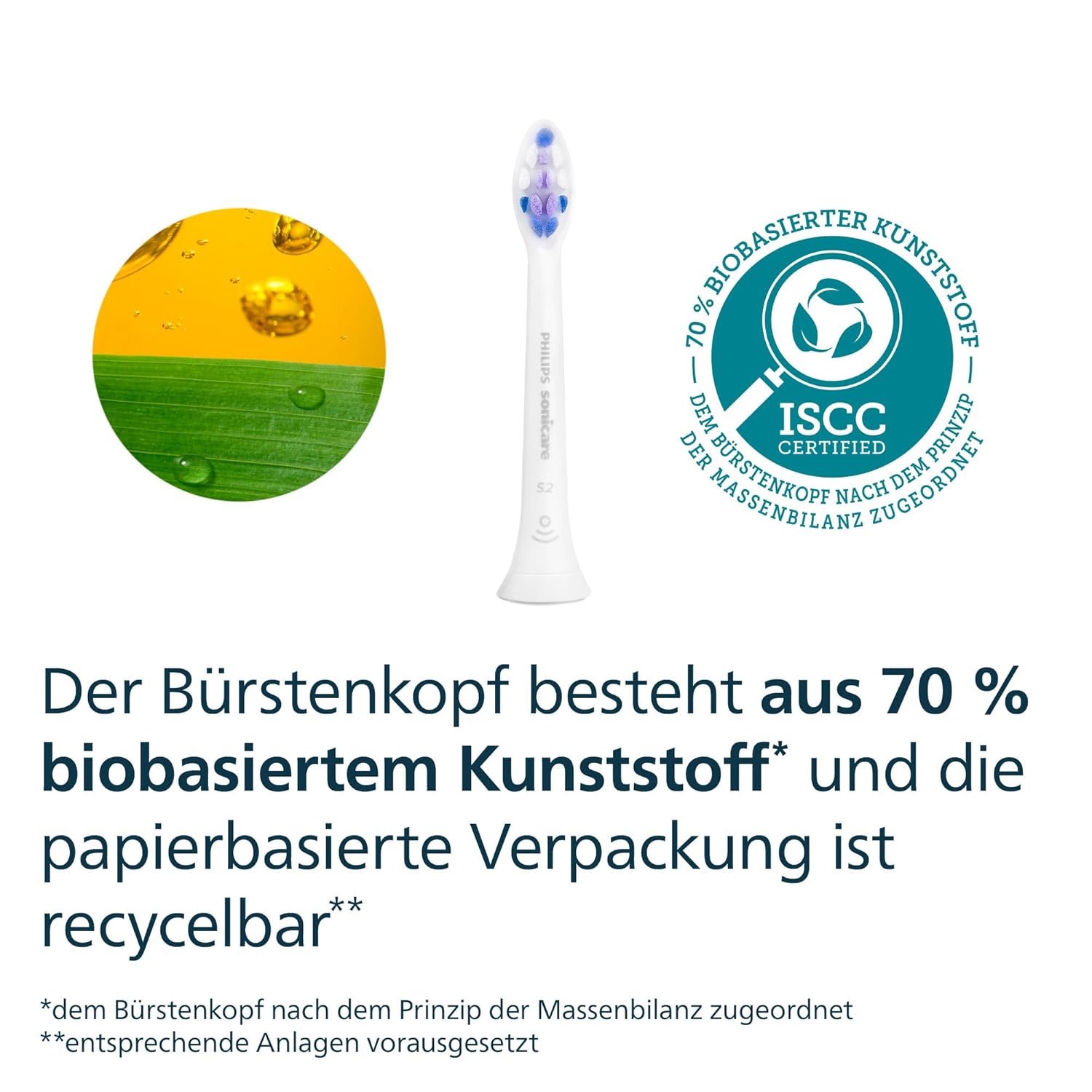 Philips Sonicare S2 Sensitive Ersatzbürstenköpfe Weiss (4 Stk.)