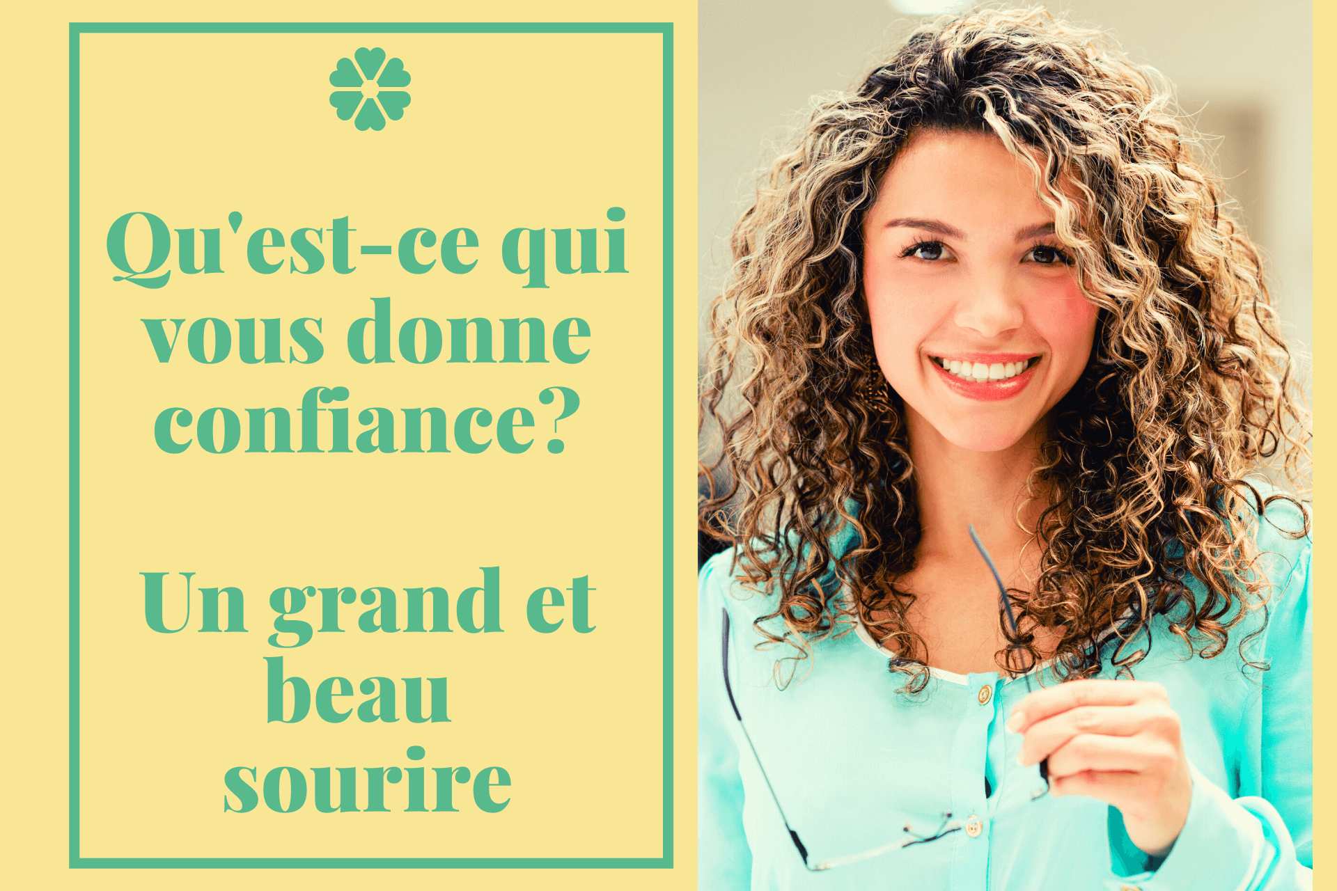 femme souriant avec des dents blanches