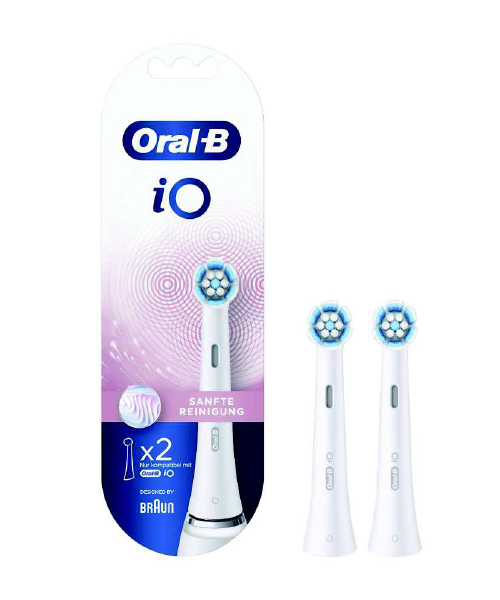 Oral-B iO Gentle Cleaning Testine spazzolini Bianco, (2 pezzi)